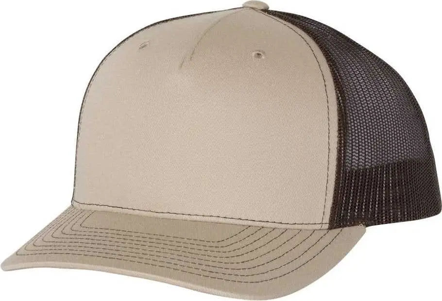 Richardson 112FP Trucker Caps Khaki Coffee Khaki Coffee / OSFM