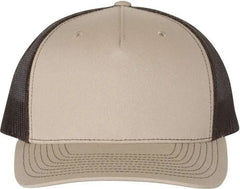 Richardson 112FP Trucker Caps Khaki Coffee Khaki Coffee / OSFM