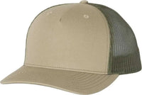 Richardson 112FP Trucker Caps Pale Khaki Loden Green Khaki Dark Gray / OSFM
