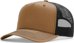 Richardson 112FPC Five Panel Champ Trucker Cap - Caramel Black - Caramel Black / OSFM