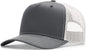 Richardson 112FPC Five Panel Champ Trucker Cap - Charcoal Ice Gray - Dark Gray Light Gray / OSFM