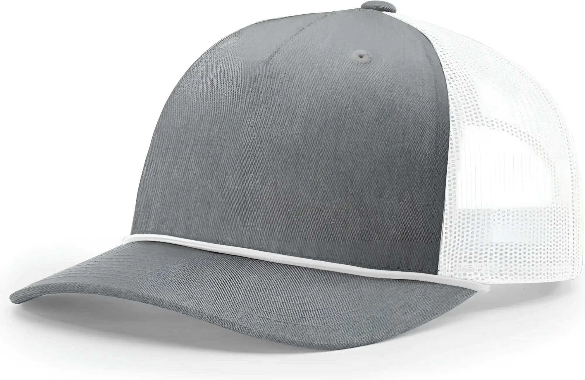 Richardson 112FPR 5 Panel Rope Trucker Caps - Heather Grey White White Rope - Heather Grey White / OSFM