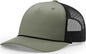 Richardson 112FPR Rope Trucker Caps - Loden Green Black - Green Black / OSFM