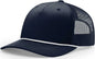 Richardson 112FPR Rope Trucker Caps - Navy White - Navy White / One Size Fits Most