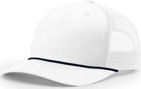 Richardson 112FPR Rope Trucker Caps White Navy White Navy / One Size Fits Most