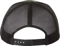 Richardson 112P Patterned Snapback Trucker Caps - Army Camo Black - Green Black / OSFM
