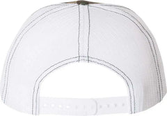 Richardson 112P Patterned Snapback Trucker Caps - Army Camo White - Green White / OSFM