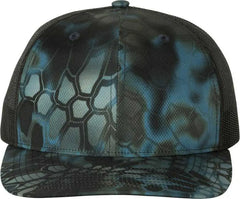 Richardson 112P Patterned Snapback Trucker Caps Kryptek Neptune Black Kryptek Black / OSFM