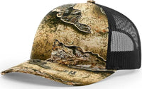 Richardson 112P Patterned Snapback Trucker Caps Realtree Excape Black Realtree Black / OSFM
