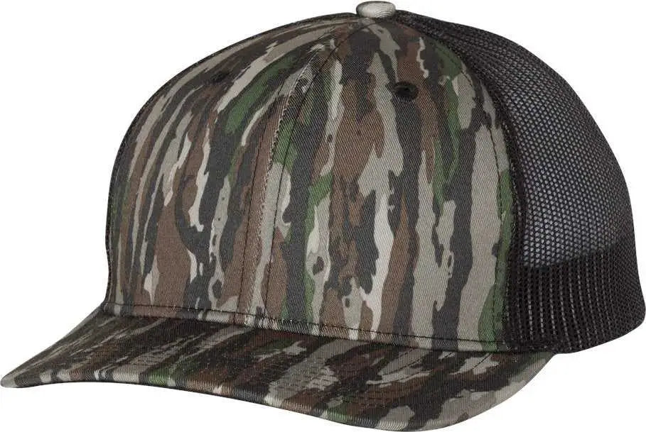 Richardson 112P Patterned Snapback Trucker Caps - Realtree Original Black - Realtree Black / OSFM