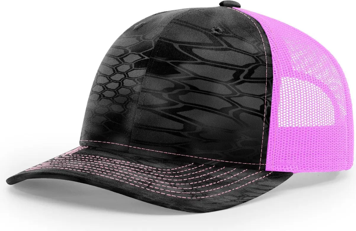 Richardson 112P Printed Trucker Cap - Kryptek Typhon Neon Pink - Kryptek Pink / S