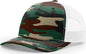Richardson 112PFP 5 Panel Patterned Snapback Trucker Caps Army Camo White Green White / OSFM