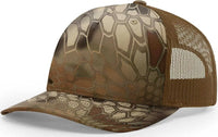 Richardson 112PFP 5 Panel Patterned Snapback Trucker Caps - Kryptek Highlander - Buck - Kryptek / One Size Fits Most