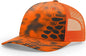 Richardson 112PFP 5 Panel Patterned Snapback Trucker Caps Kryptek Inferno Blaze Orange Kryptek Blaze / OSFM