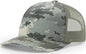 Richardson 112PFP 5 Panel Patterned Snapback Trucker Caps Military Digital Camo Light Green Olive / OSFM