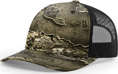 Richardson 112PFP 5 Panel Patterned Snapback Trucker Caps Realtree Escapse Black Realtree Black / OSFM