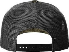 Richardson 112PFP 5 Panel Patterned Snapback Trucker Caps Realtree Escapse Black Realtree Black / OSFM