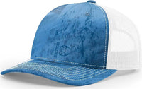Richardson 112PFP 5 Panel Patterned Snapback Trucker Caps - Realtree Fishing Light Blue White - Realtree Blue / OSFM