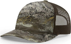 Richardson 112PFP 5 Panel Patterned Snapback Trucker Caps Realtree Max 1 XT Brown Realtree Brown / OSFM