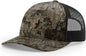 Richardson 112PFP 5 Panel Patterned Snapback Trucker Caps Realtree Timber Black Realtree Black / OSFM