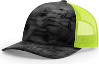 Richardson 112PFP Printed Five Panel Trucker Cap - Kryptek Typhon Neon Yellow - Kryptek Yellow / OSFM