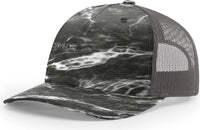 Richardson 112PFP Printed Five Panel Trucker Cap - Mossy Oak Blacktip Ch - Mossy Oak Dark Gray / OSFM