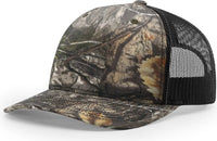 Richardson 112PFP Printed Five Panel Trucker Cap - Mossy Oak Dna Black - Mossy Oak Black / OSFM