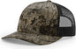 Richardson 112PFP Printed Five Panel Trucker Cap - Realtree Timber Black - Realtree Timber Black / OSFM