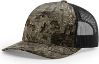 Richardson 112PFP Printed Five Panel Trucker Cap - Realtree Timber Black - Realtree Timber Black / OSFM