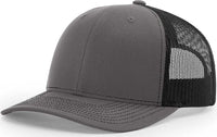 Richardson 112PL R-Flex Mesh-Back Trucker Caps - Charcoal Black - Dark Gray Black / OSFM