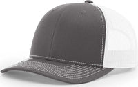 Richardson 112PL R-Flex Mesh-Back Trucker Caps - Charcoal White - Dark Gray White / One Size Fits Most