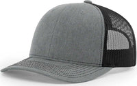 Richardson 112PL R-Flex Mesh-Back Trucker Caps - Heather Gray Black - Gray Black / OSFM