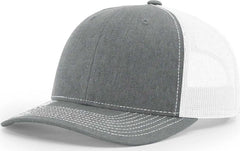 Richardson 112PL R-Flex Mesh-Back Trucker Caps - Heather Gray White - Gray White / OSFM