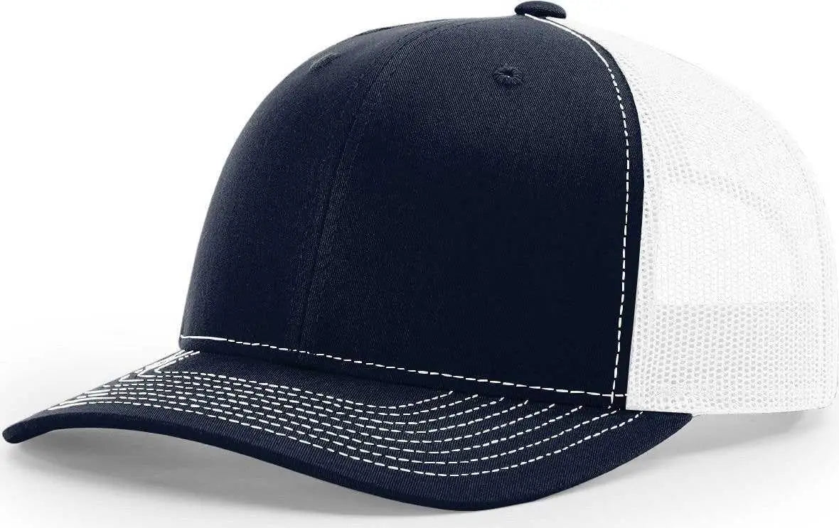 Richardson 112PL R-Flex Mesh-Back Trucker Caps - Navy White - Navy White / OSFM