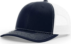 Richardson 112PL R-Flex Mesh-Back Trucker Caps - Navy White - Navy White / OSFM