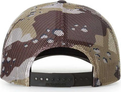Richardson 112PM Printed Mesh-Back Trucker Caps - Black Black to White Fade - Brown Tan / OSFM