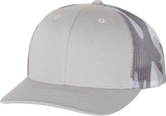 Richardson 112PM Printed Mesh-Back Trucker Caps - Gray Gray Camo - Gray / OSFM