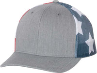 Richardson 112PM Printed Mesh-Back Trucker Caps - Heather Gray Flag - Multi-Colored / OSFM