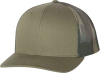 Richardson 112PM Printed Mesh-Back Trucker Caps - Loden Green Camo - Dark Gray Green / OSFM