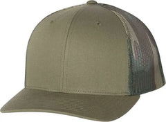 Richardson 112PM Printed Mesh-Back Trucker Caps - Loden Green Camo - Dark Gray Green / OSFM
