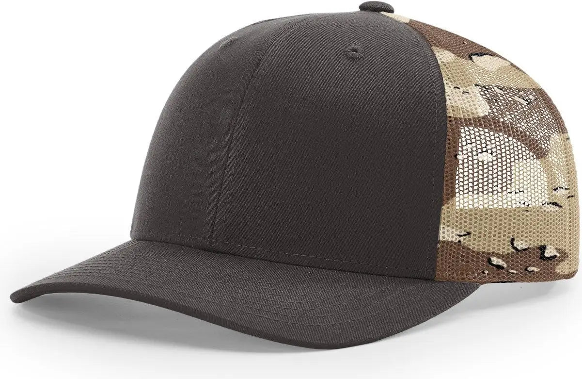 Richardson 112PM Printed Mesh Trucker Cap - Brown Desert Camo - Brown Desert Camo / OSFM
