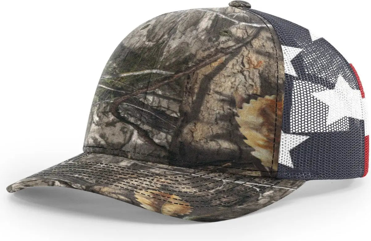 Richardson 112PM Printed Mesh Trucker Cap - Mossy Oak Dna Stars - Mossy Oak / OSFM