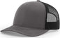 Richardson 112RE Recycled Mesh Back Trucker Caps Charcoal Black Dark Gray Black / OSFM