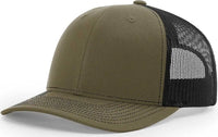 Richardson 112RE Recycled Mesh Back Trucker Caps Loden Black Dark Gray Black / OSFM