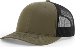 Richardson 112RE Recycled Mesh Back Trucker Caps Loden Black Dark Gray Black / OSFM