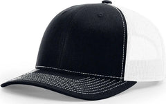 Richardson 112RE Recycled Mesh Back Trucker Caps Navy White Navy White / OSFM