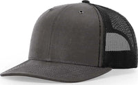 Richardson 112WF Oil Cloth Trucker Caps - Charcoal Black - Dark Gray Black / OSFM