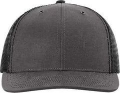 Richardson 112WF Oil Cloth Trucker Caps - Charcoal Black - Dark Gray Black / OSFM