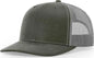 Richardson 112WF Oil Cloth Trucker Caps - Olive Charcoal - Olive Dark Gray / OSFM