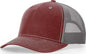 Richardson 112WH Hawthorne Trucker Caps Burnt Red Charcoal Maroon Dark Gray / OSFM
